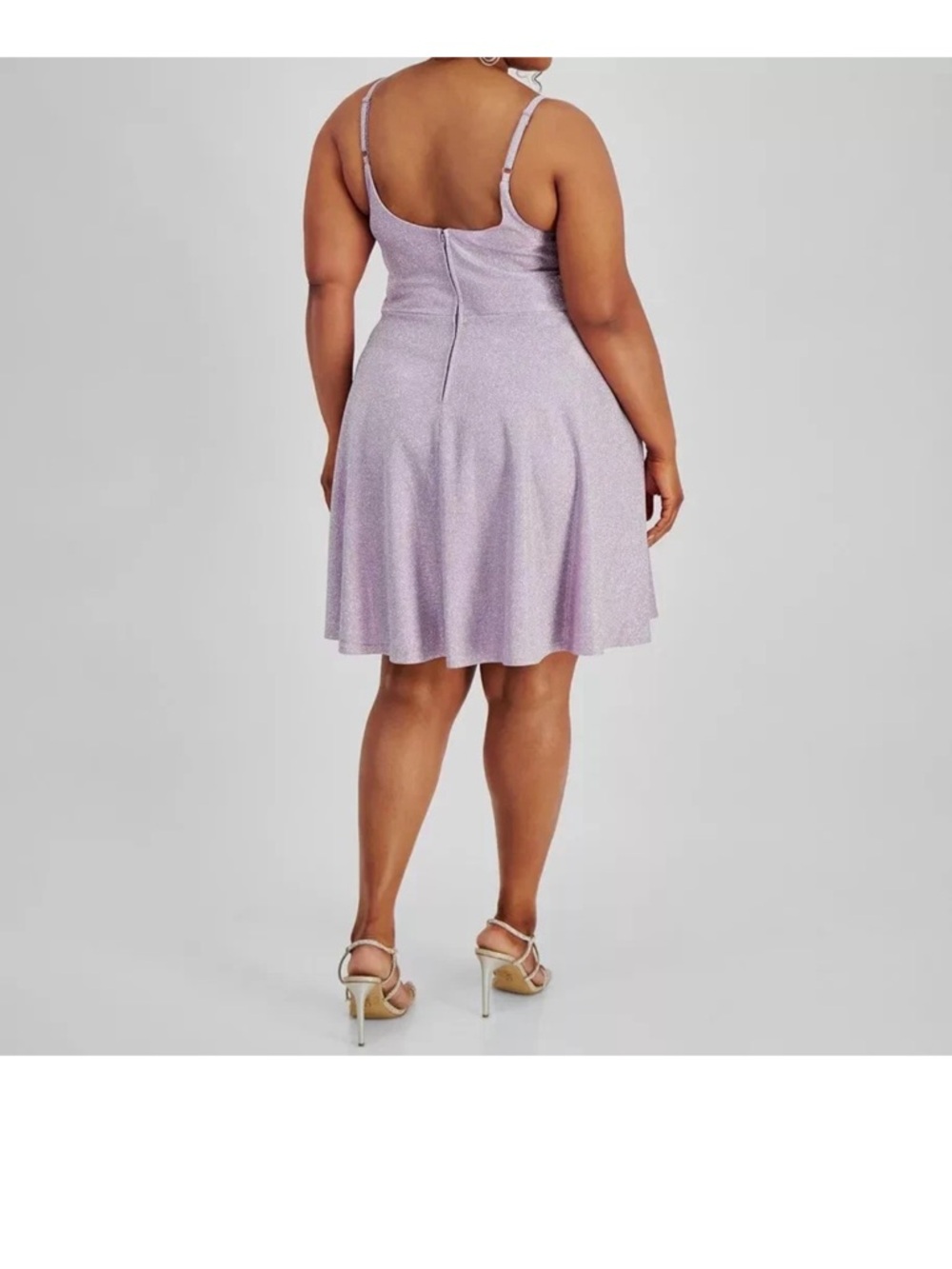 City Studio Lilac Sparkle Mini Dress